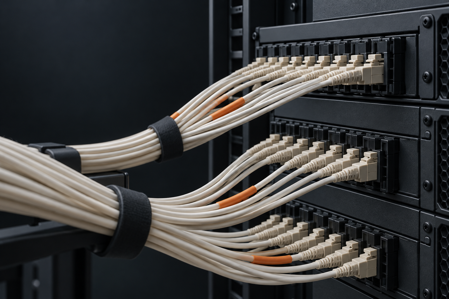 AI-generated generic network cabling material concept, not company equipment or a deployment